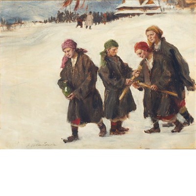 Lot 37 - Teodor Axentowicz Polish, 1859-1938 Feast of...