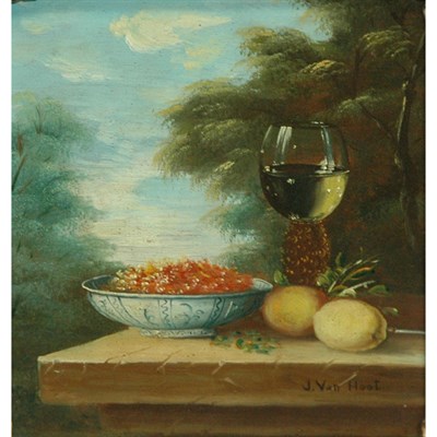 Lot 1 - 20th Century School Still Lifes with Glass and...