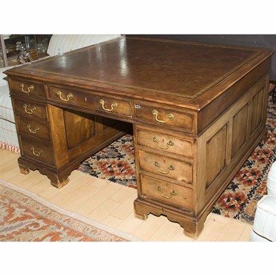Lot 1211 - English Mahogany Partner's Desk 19th Century...