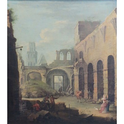 Lot 70 - French School 18th Century Figures in the Nave...