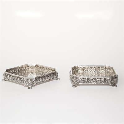 Lot 1299 - Pair of Tiffany & Co. Sterling Silver Repousse...
