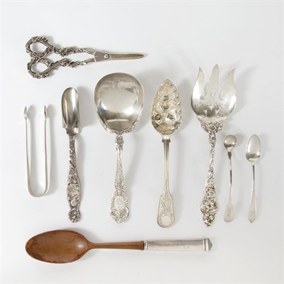 Lot 1303 - Group of Sterling Silver Serving Pieces Total...