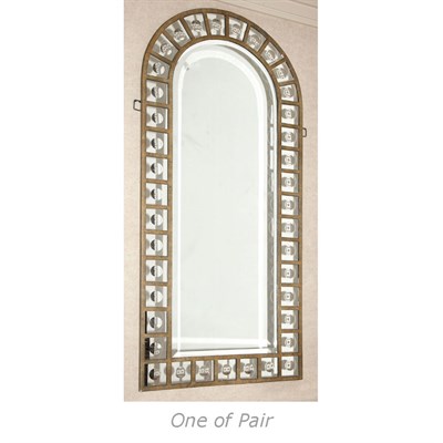 Lot 586 - Pair of Rustic Style Metal and Mirror Framed...
