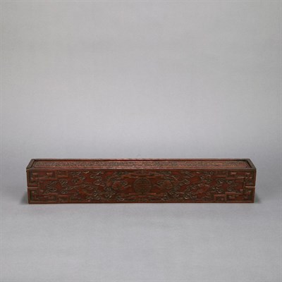 Lot 610 - Chinese Lao Huali Scroll Box Late 19th/early...