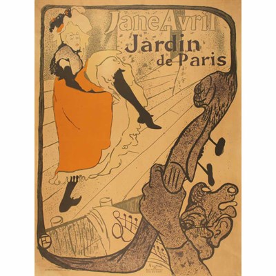 Lot 676 - After Henri de Toulouse-Lautrec JANE AVRIL (D....