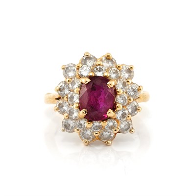 Lot 135 - Gold, Ruby and Diamond Ring