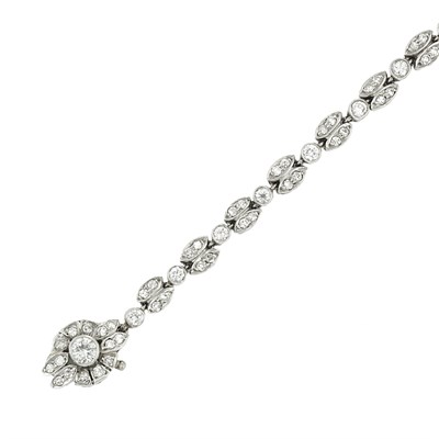 Lot 700 - Platinum and Diamond Bracelet