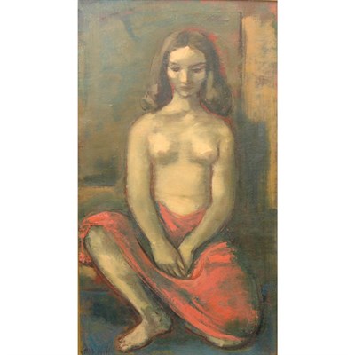 Lot 35 - Jan De Ruth American, 1922-1991 Kneeling Woman...