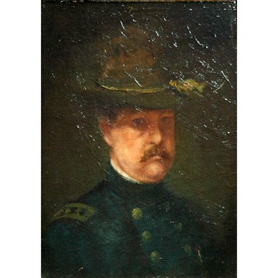 Lot 8 - American School 20th Century Rough Rider Oil...