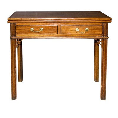 Lot 1204 - George III Mahogany Fold-Over Games Tables...