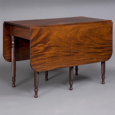 Lot 164 - American Mahogany Drop-Leaf Dining Table...