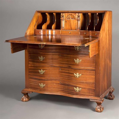 Lot 160 - American Mahogany Slant Front Desk Height 42...