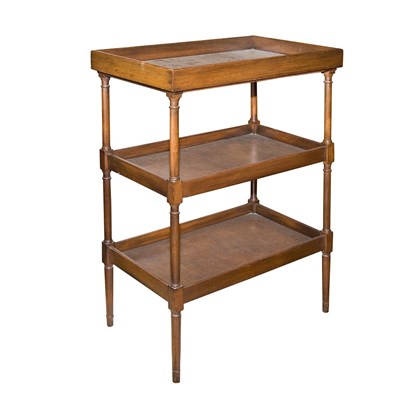 Lot 1370 - Regency Style Mahogany Three-Tier Side Table...