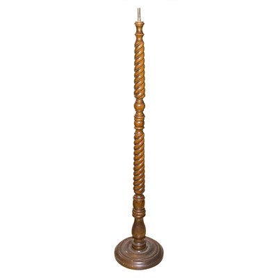 Lot 1383 - Turned Mahogany Floor Lamp Height 55 inches.
