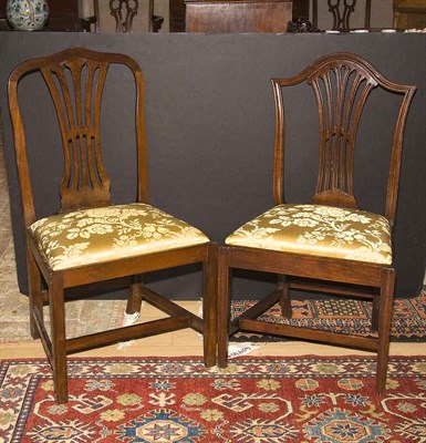 Lot 1390 - Pair of George III Style Mahogany Side Chairs;...