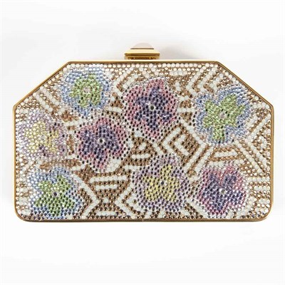 Lot 1621 - Judith Leiber Floral Decorated Clutch...