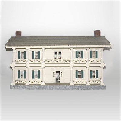 Lot 1613 - American Painted Wood Doll's House Including...