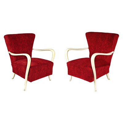 Lot 152 - Pair of Armchairs Italy, 20th century Painted...