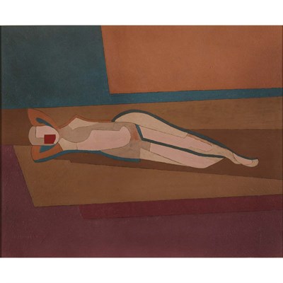 Lot 122 - Karl Hermann Haupt German, 1904-1983 Liegende,...