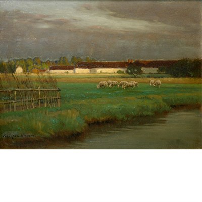 Lot 39 - European School 19th/20th Century Sheep in a...