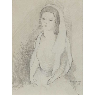 Lot 64 - Marie Laurencin French, 1885-1956 Jeune Fille,...