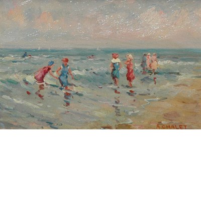 Lot 27 - Andre Chalet French, b. 1954 Playing Among the...