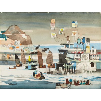 Lot 361 - Dong Moy Chu Kingman American, 1911-2000 Junk...