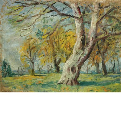 Lot 20 - Andor Basch Hungarian, 1885-1944 Autumn Trees...