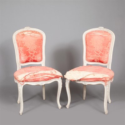 Lot 163 - Pair of Louis XV Painted Chairs