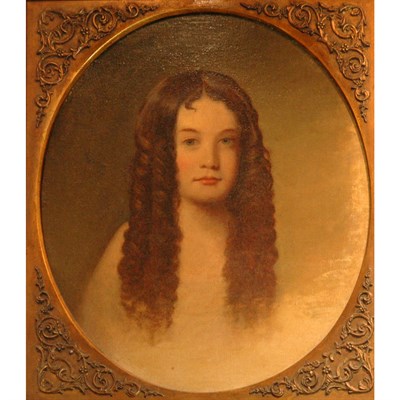 Lot 69 - British School 19th Century Girl with Long...