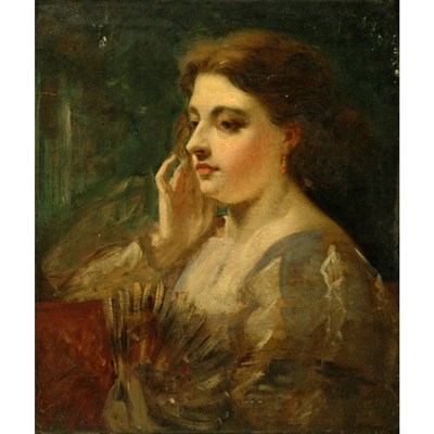 Lot 70 - English School 19th/20th Century Lady with a...