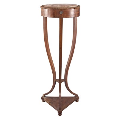 Lot 230 - Italian Marble Top Fruitwood Plant Stand...
