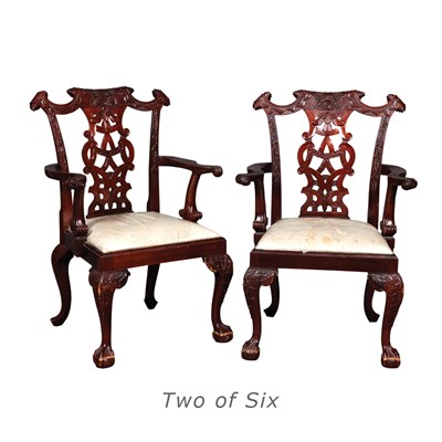 Lot 156 - Set of Six George III Style Mahogany Dining...