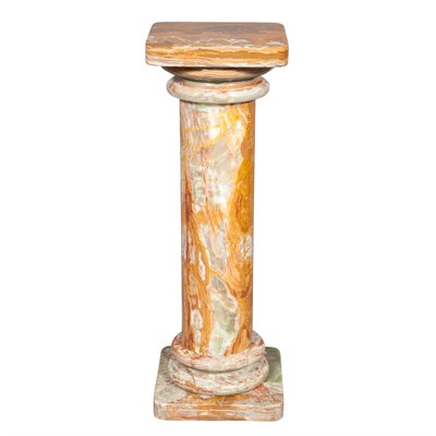 Lot 183 - Neoclassical Style Onyx Pedestal The square...