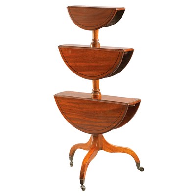 Lot 358 - George III Line Inlaid Mahogany Dumbwaiter...