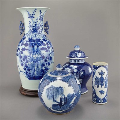 Lot 130 - Group of Chinese and Chinese Style Blue and...