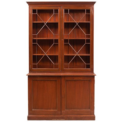 Lot 373 - George III Style Mahogany Bookcase Cabinet...