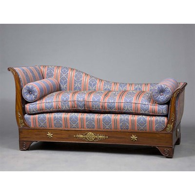 Lot 363 - Charles X Gilt-Bronze Mounted Mahogany Chaise...