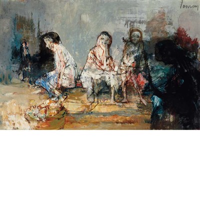 Lot 66 - Jean Jansem French, b. 1920 Seated Women...