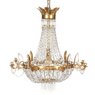 Lot 519A - Empire Style Gilt-Metal and Cut Glass...