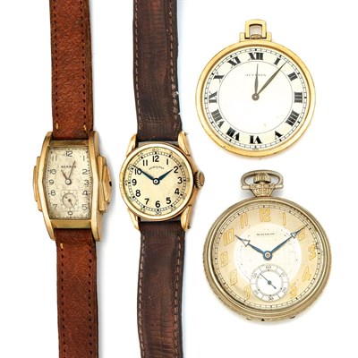 Lot 905 - Group of Gold, Gold-Filled and Metal Wristwatches