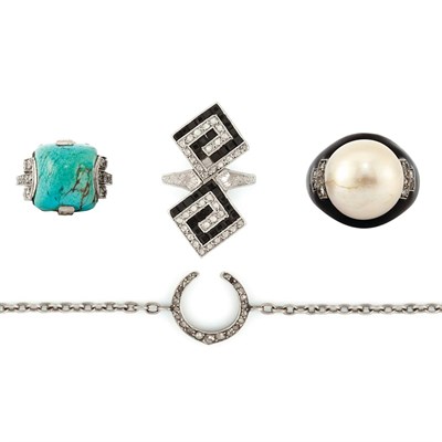 Lot 855 - Group of Period Jewelry