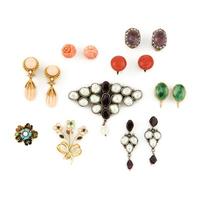 Lot 835 - Group of Sterling Silver, Gold and Metal Jewelry