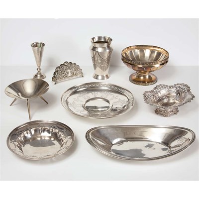 Lot 371 - Group of Sterling and Other Silver Table...