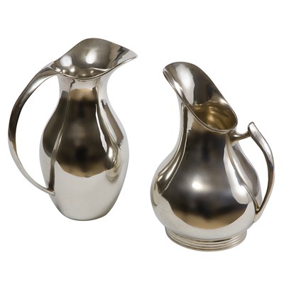 Lot 368 - Two Mexican Sterling Silver Water Pitchers...
