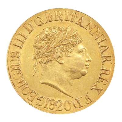 Lot 163 - Great Britain, George III, 1820 Sovereign, Fr....