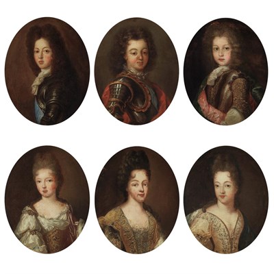 Lot 206 - Circle of Nicolas de Largilliere Portraits of...