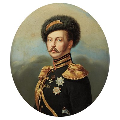 Lot 246 - Russian School 19th Century Portrait of Czar...