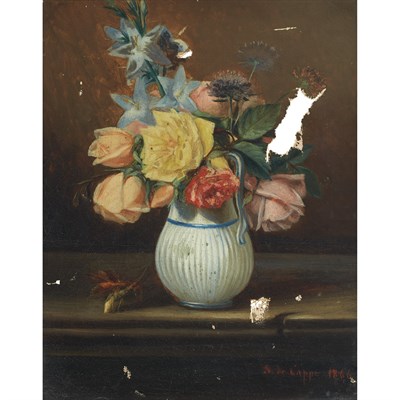 Lot 243 - French School 19th Century Floral Still-Life...