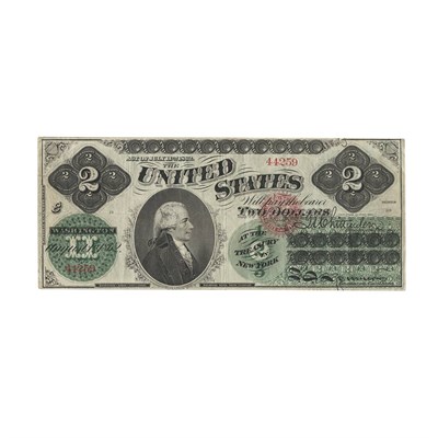 Lot 257 - U.S. Bank Note, $2 1862 United States Note, Fr....